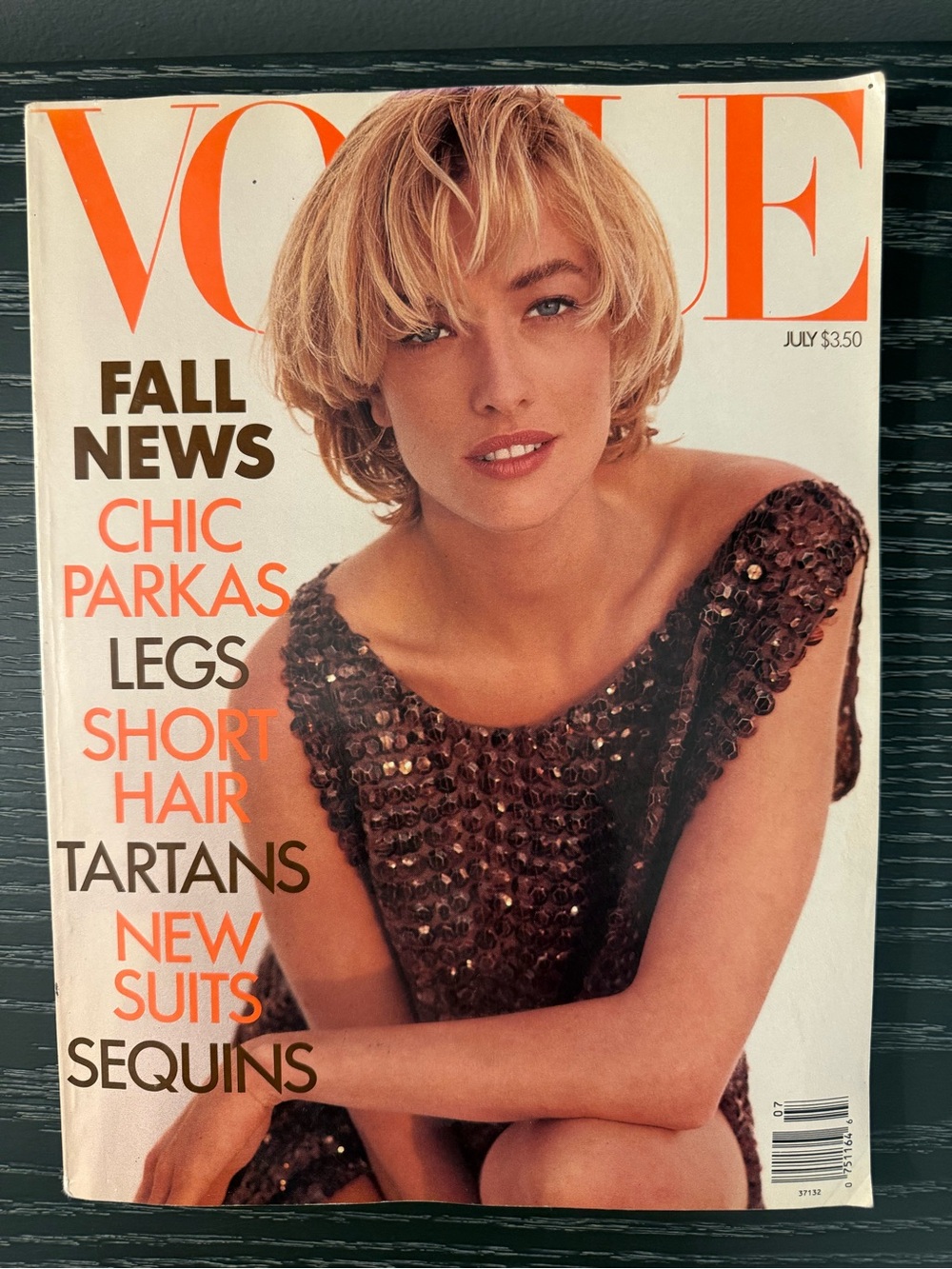 U.S. Vogue July 1989 Cover: Tatjana Patitz